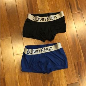 2 pairs of CK microfiber trunks size medium